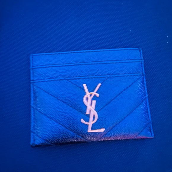 YSL Black Chevron Card Holder - Picture 2 of 10